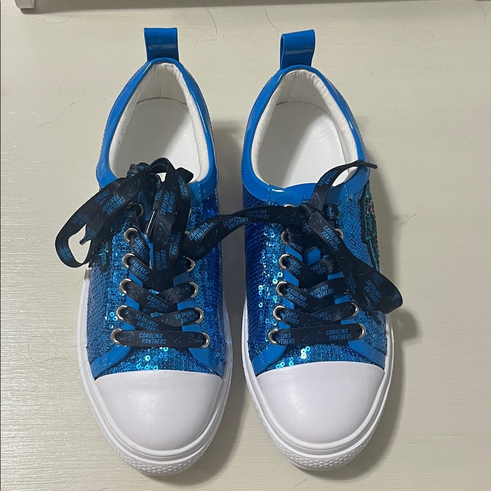 Carolina Panthers Blue Sequin Sneakers